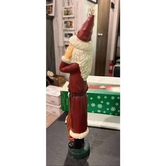 Old World Santa Candlestick holder plus hat - Picture 7 of 9